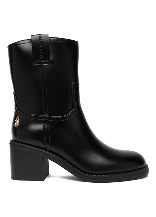 Botine femeie, U S Polo Assn, piele ecologica, negru, 41 EU