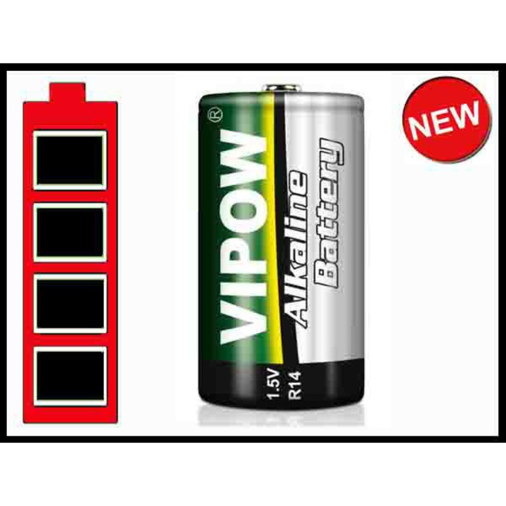 Baterie alcalina VIPOW LR14, 1,5V, 50x26,2mm, set 1 bucata