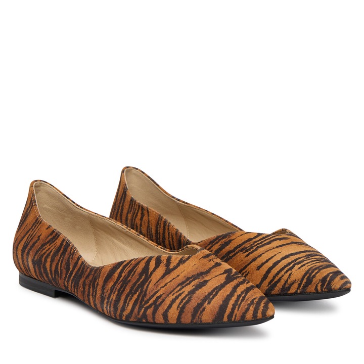 Балерини, Caprice, Оранжев, Естествена кожа