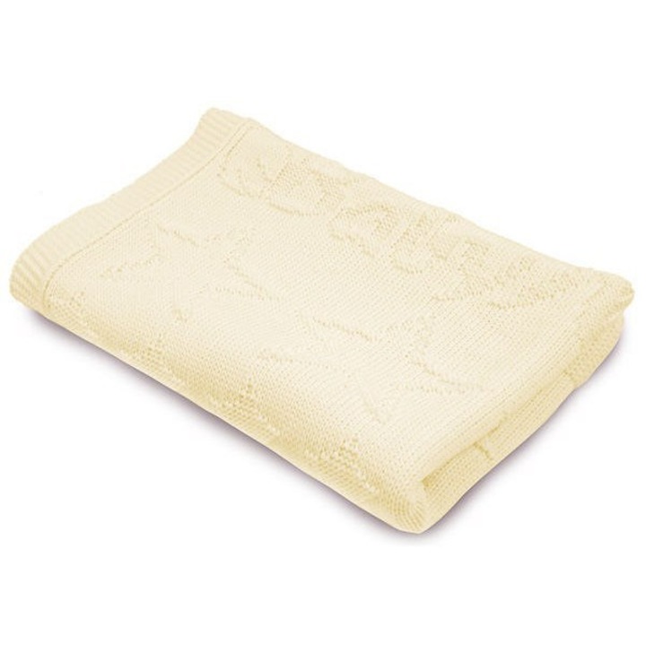 Бебешко одеяло, Лука, акрил, 75x100см, Oeko-Tex сертификат, кремаво