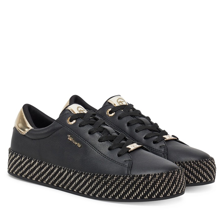 Női cipők, Tamaris, ökológiai bőr, fekete, 36 EU