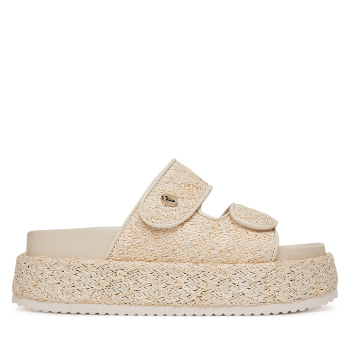Papuci dama, Roxy, bej, tesatura