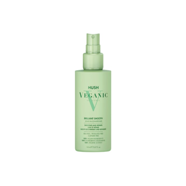 Balsam de par Hush Brilliant Smooth, set, 150 ml, verde, cu acid glicoxilic, pentru par cret, profesional