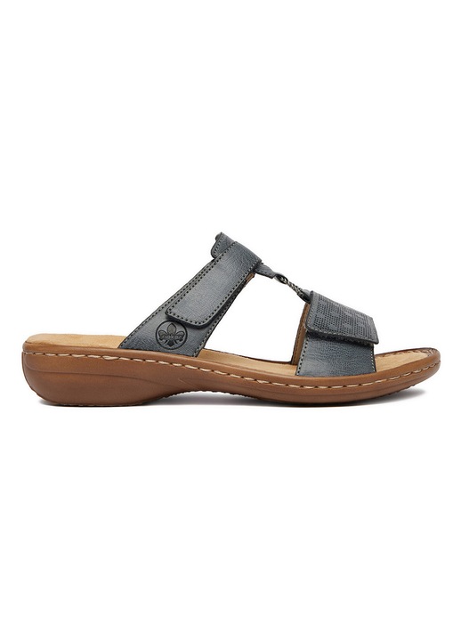 Papuci dama, Rieker, textil, albastru, Albastru, 42