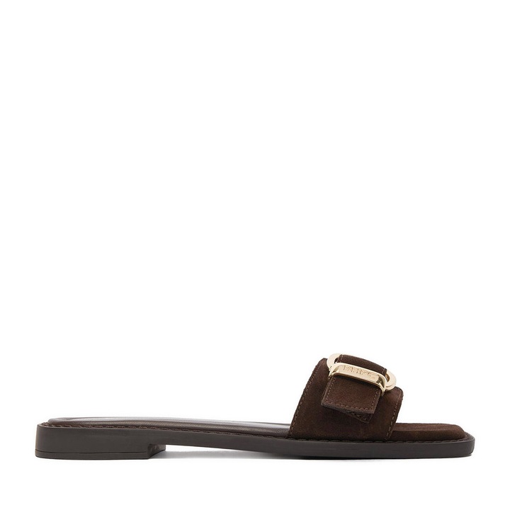 Papuci dama, Beverly Hills Polo Club, piele naturala, maro