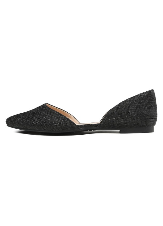 Balerini, Jenny Fairy, Negru, Textil, 36 EU
