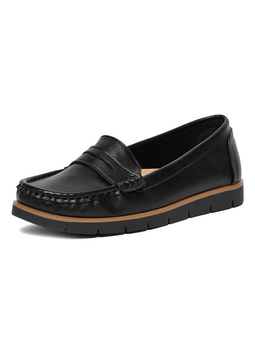 Mocasini dama, Go Soft, tesatura, negru