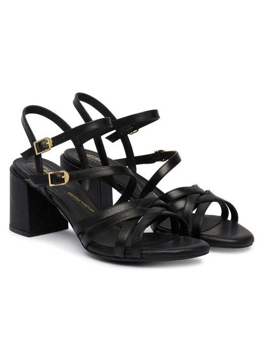 Sandale dama Clarks, piele naturala, negru, clasic, Negru