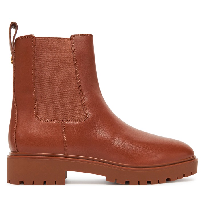 Botine femeie, Lauren Ralph Lauren, din piele naturala, maro