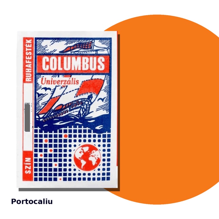 Vopsea pentru haine Columbus, 5g, portocaliu