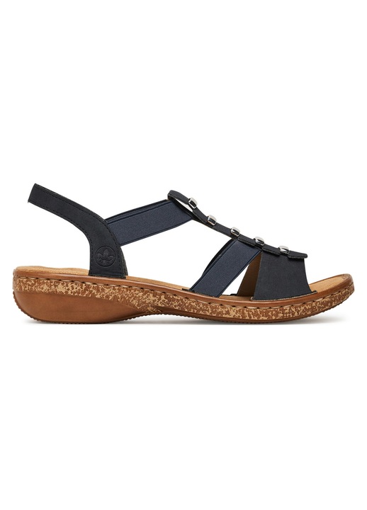 Sandale dama, Rieker, sintetic, bleumarin, design modern