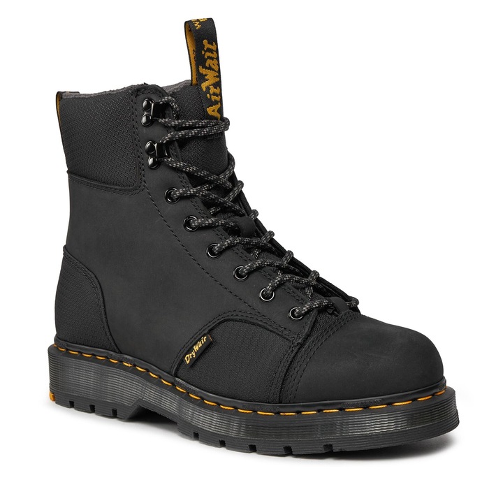 Ghete unisex, Dr Martens, Negru, Piele naturala, 36 EU