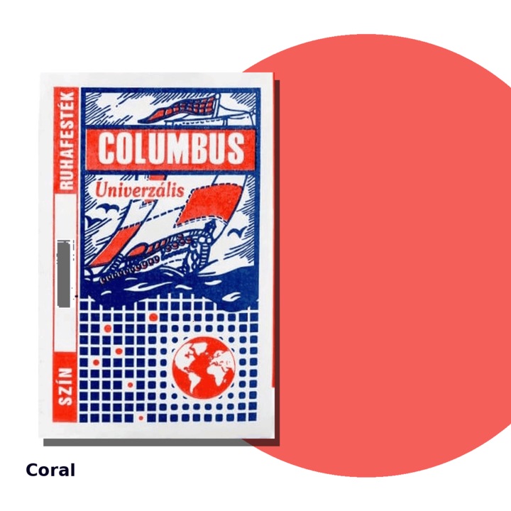 Vopsea pentru haine Columbus, 5g, coral