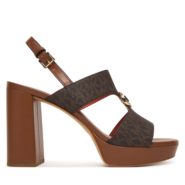 Női szandál, Michael Michael Kors, műbőr, vastag sarok, barna