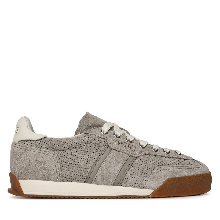 Női tornacipő, Polo Ralph Lauren, valódi bőr, szürke, Szürke