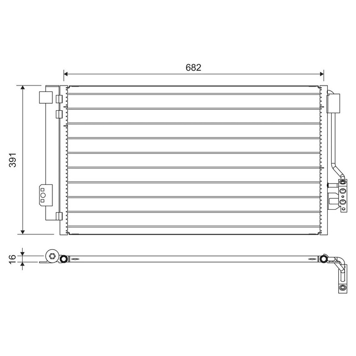 Радиатор за климатик 817842 Mercedes-Benz Viano/Vito/Vito / Mixto