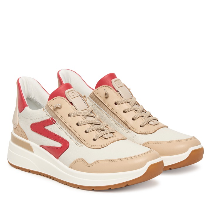 Női cipők, Ara, természetes bőr, bézs, platform