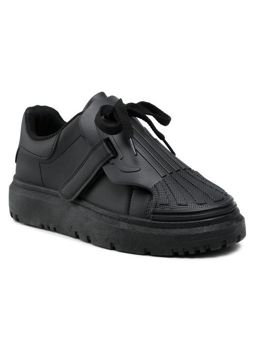 Női tornacipő, Jenny Fairy, ökológiai bőr, fekete, tépőzáras, 37 EU