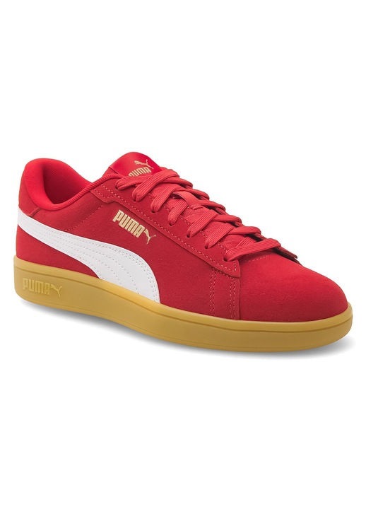 Tenisi unisex, Puma, piele naturala, rosu