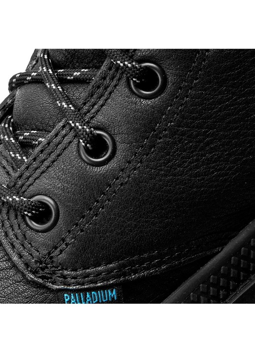 Ghete dama, Palladium, piele naturala, impermeabile, negru, interior izolat