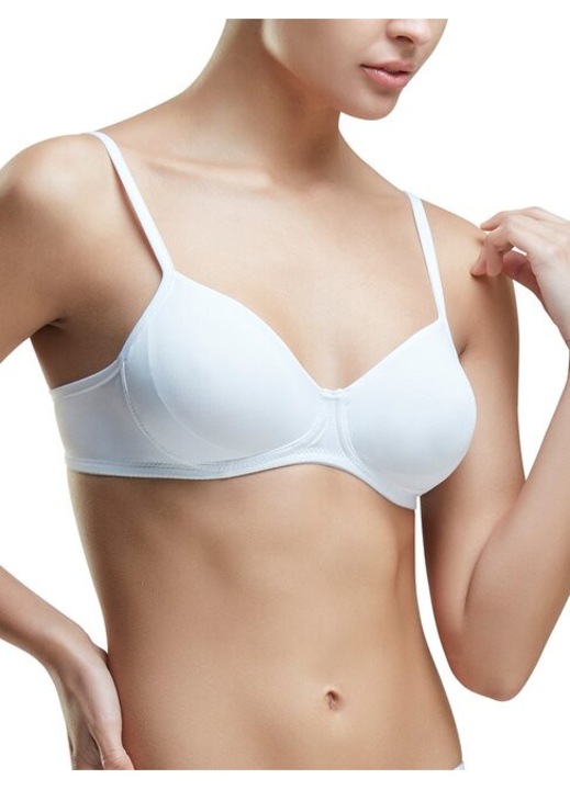 Sutien microfibra clasic captusit fara sarme Cotonella CD016 00B1, Alb