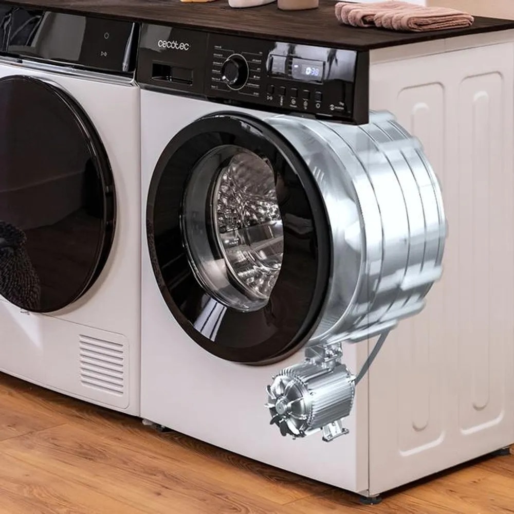 Masina de spalat rufe Cecotec, Bolero DressCode 7150 Inverter A, capacitate 7 kg, viteza max. centrifugare 1400 rpm, 12 programe, clasa eficienta energetica A, Motor Inverter Plus, Steam Max, functie Drum Clean, programare intarziata, Child Lock, alb