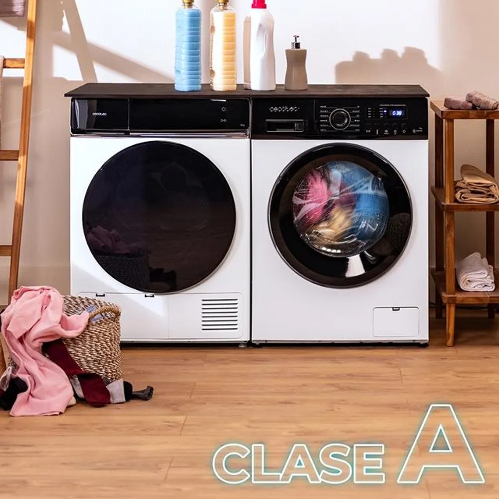 Masina de spalat rufe Cecotec, Bolero DressCode 7150 Inverter A, capacitate 7 kg, viteza max. centrifugare 1400 rpm, 12 programe, clasa eficienta energetica A, Motor Inverter Plus, Steam Max, functie Drum Clean, programare intarziata, Child Lock, alb
