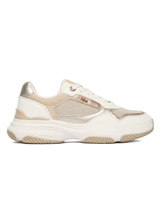 Tenisi dama, Mexx, alb, material textil, auriu