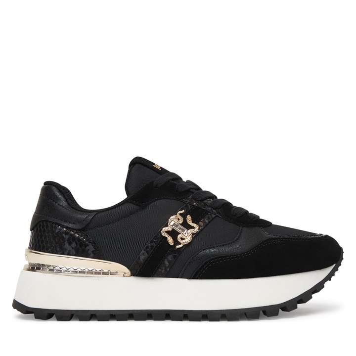 Női tornacipő, Just Cavalli, természetes bőr, fekete