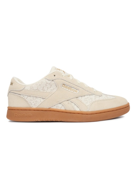 Női tornacipő, Reebok, természetes bőr/textil, bézs, kényelmes, modern