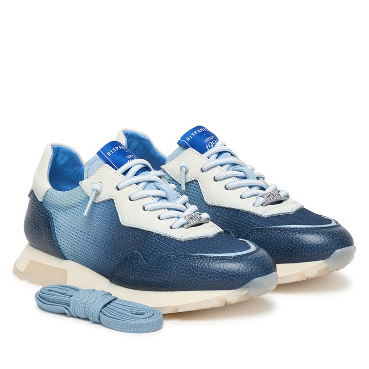 Női Hispanitas bőr sportcipők, Fehér/Kék