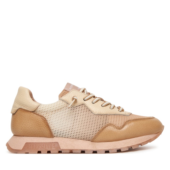 Női tornacipő, Hispanitas, természetes bőr, barna/rózsaszín