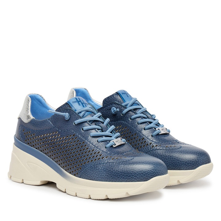 Női tornacipő, Hispanitas, természetes bőr, kék, 37 EU