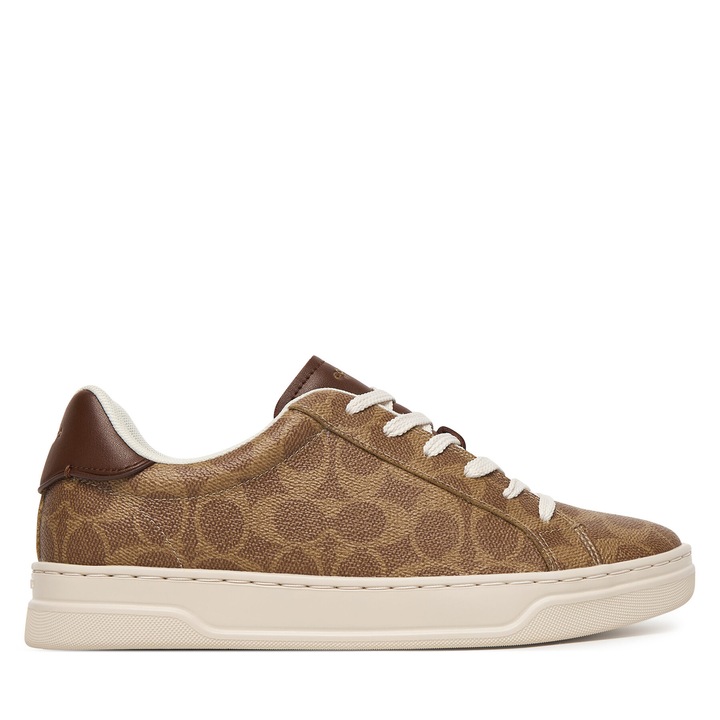 Női tornacipő, Coach, természetes bőr, bézs, kiváló kényelem