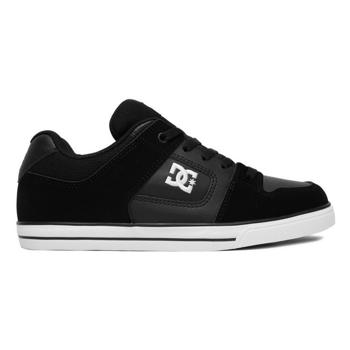 Pantofi sport copii, DC Shoes, piele naturala, negru
