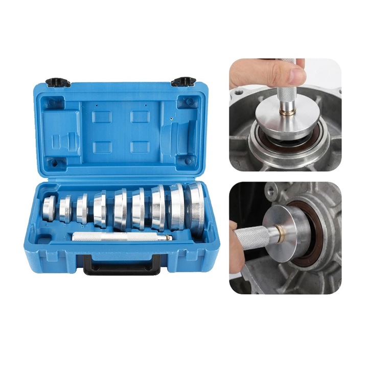 Set de scule auto, 9 dimensiuni coliere/discuri, aluminiu de inalta rezistenta, 5.5 inch maner, utilizare versatila