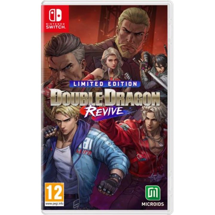 Joc Nintendo Switch Double Dragon Revive Limited Edition, 3 personaje, DLC, multicolor