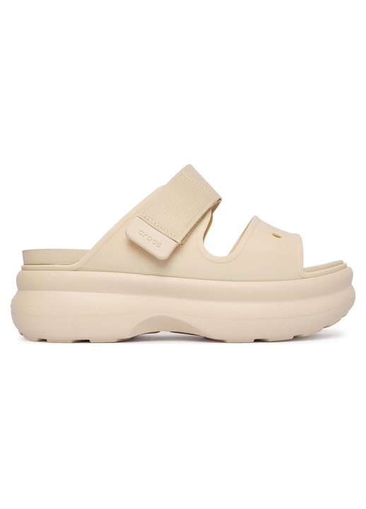 Дамски сабо, Crocs, бежови, пластмасови