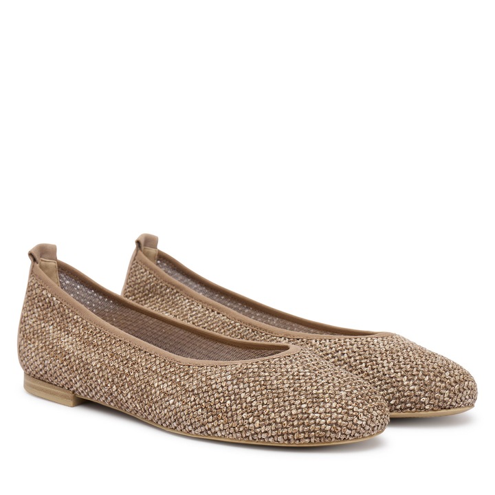 Балеринки 9-22112-46, Caprice, Естествена кожа, Кафяви