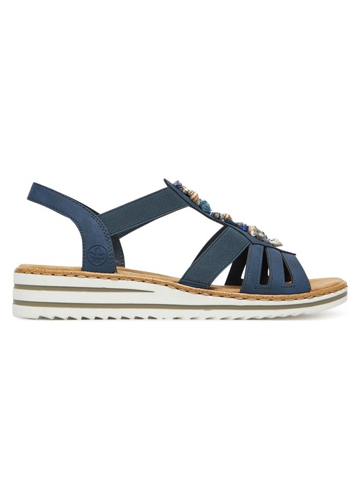 Sandale dama, Rieker, albastru, material sintetic
