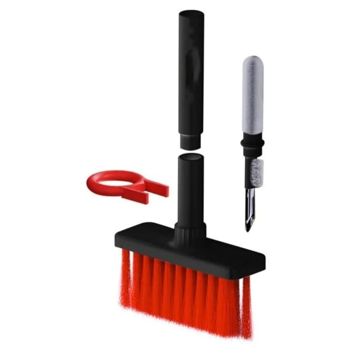 Perie 5 in 1 pentru curatare casti audio