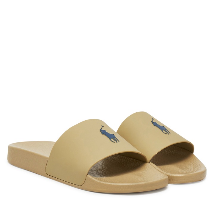 Slapi barbati, Polo Ralph Lauren, bej, material sintetic