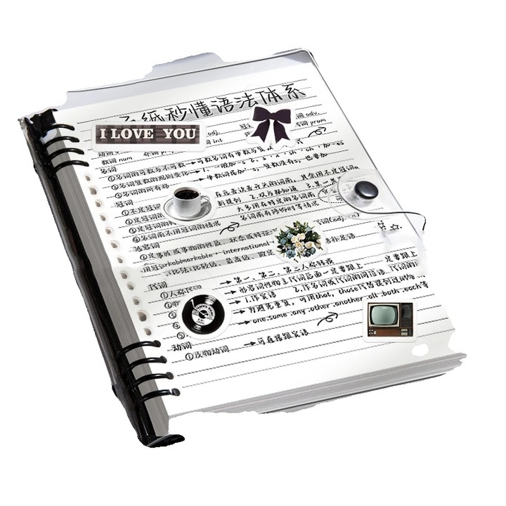 Agenda A5, coperta din piele moale, 120 pagini, neagra