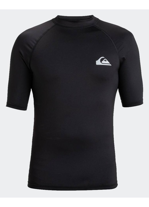 Tricou barbatesc QUIKSILVER Everyday, protectie solara UPF50, rezistent la clor, negru, poliester reciclat, M INTL