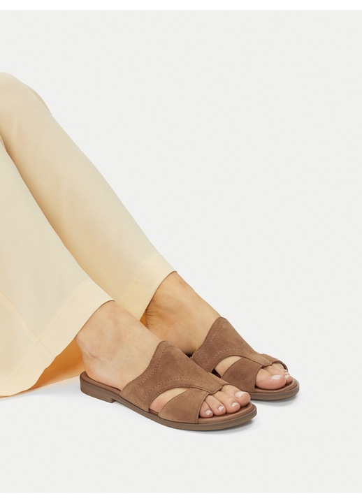 Papuci dama, Lasocki, piele naturala, bej, design elegant