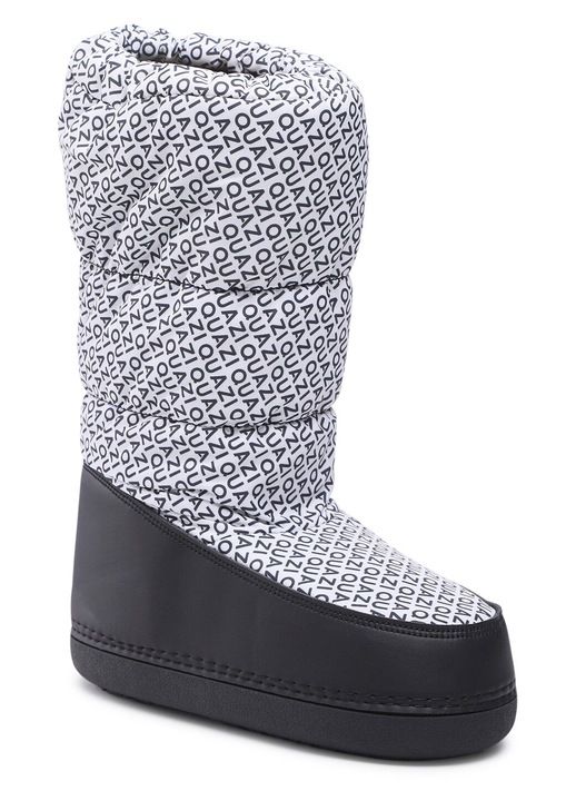 Botine dama, Quazi, material textil, alb, stil sportiv, casual