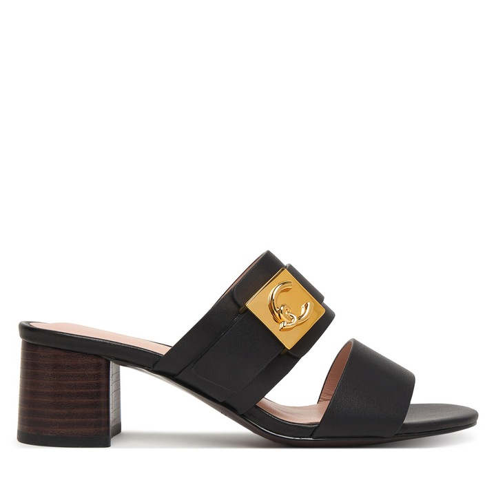 Papuci de dama, Coccinelle, piele naturala, negru, 37 EU