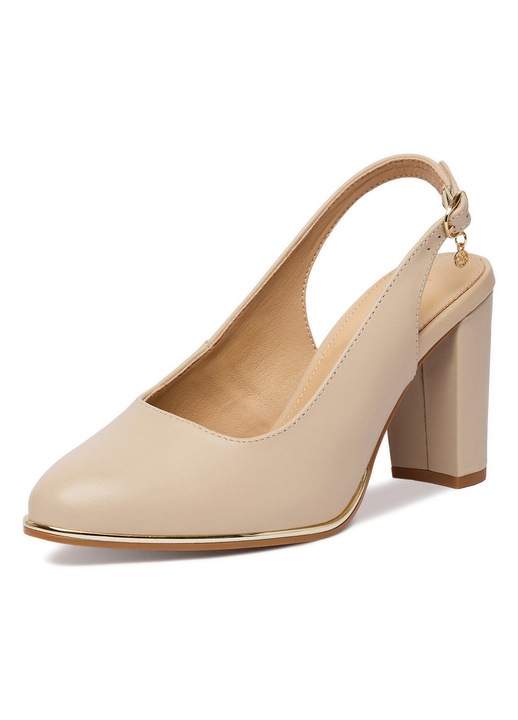 Pantofi dama, Lasocki, piele naturala, toc clasic, bej