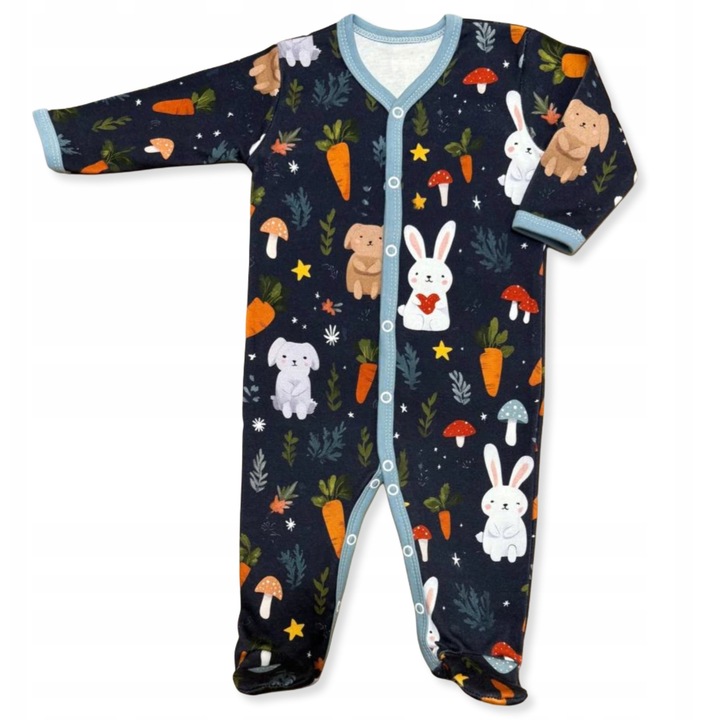 Salopeta pentru bebelusi, Dartomik, 100% bumbac, model animale de padure, marimea 74