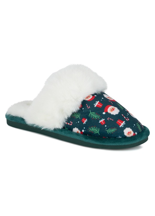 Papuci dama, Home Relax, tesatura, confortabili, verde, 37 EU